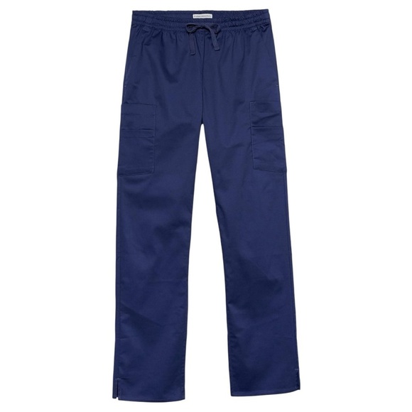 Amazon Essentials Pants - Women’s Scrub Pant Quick-Dry Cargo Pocket Pull-on Waist Stretch Navy Dark Blue